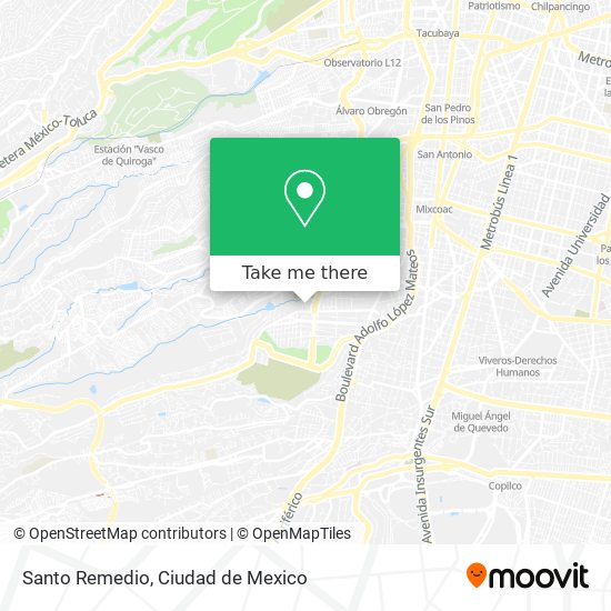 Santo Remedio map