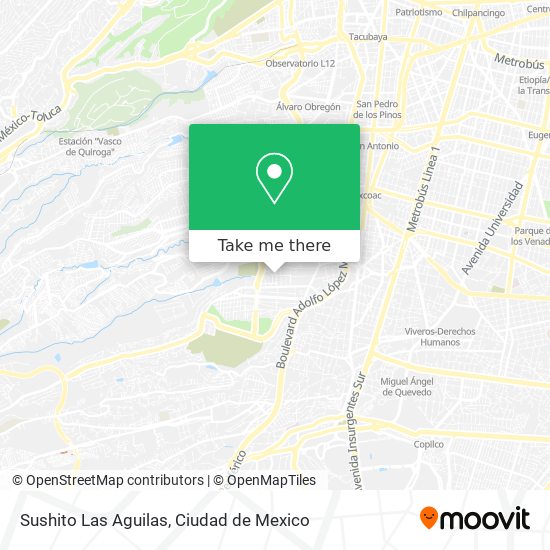 Sushito Las Aguilas map