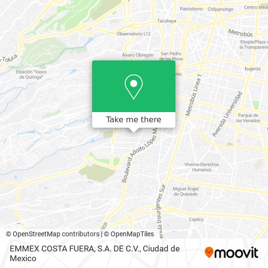 EMMEX COSTA FUERA, S.A. DE C.V. map