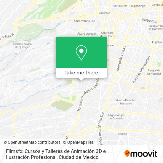 Mapa de Filmsfx: Cursos y Talleres de Animación 3D e Ilustración Profesional