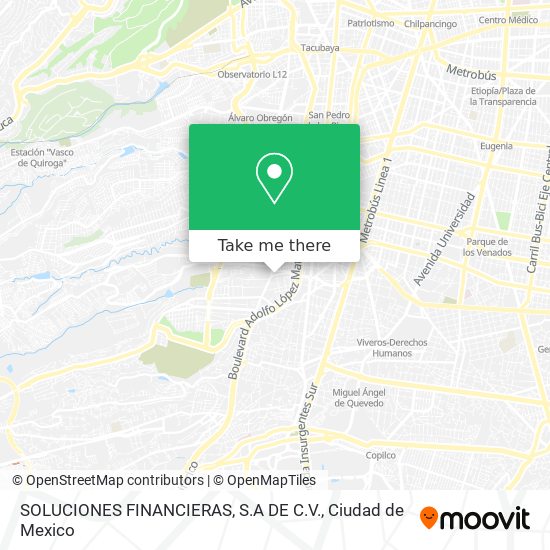 Mapa de SOLUCIONES FINANCIERAS, S.A DE C.V.