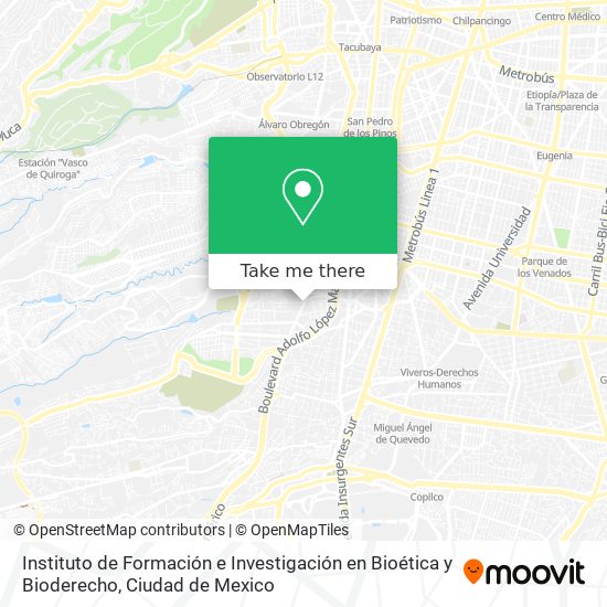 Instituto de Formación e Investigación en Bioética y Bioderecho map