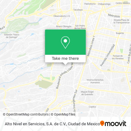 Alto Nivel en Servicios, S.A. de C.V. map