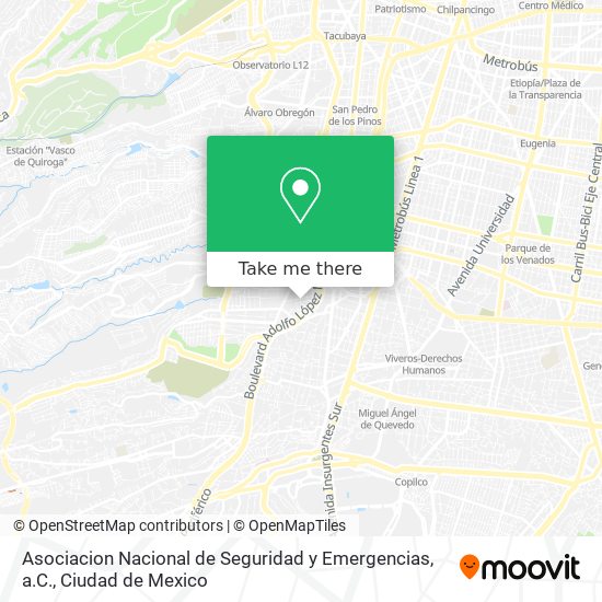 Asociacion Nacional de Seguridad y Emergencias, a.C. map