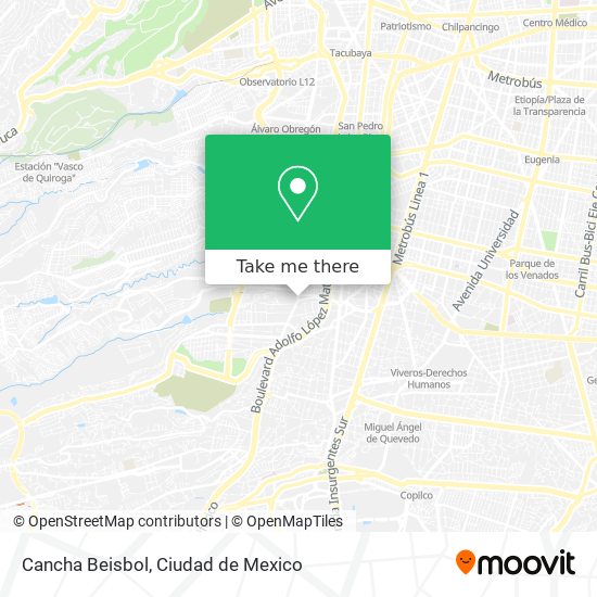 Cancha Beisbol map