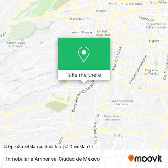 Mapa de Inmobiliaria Amher sa