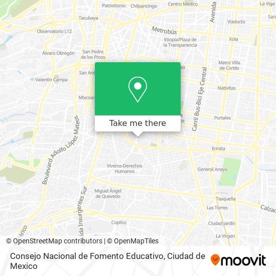 Consejo Nacional de Fomento Educativo map