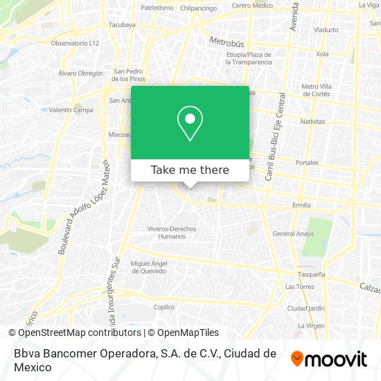 Mapa de Bbva Bancomer Operadora, S.A. de C.V.