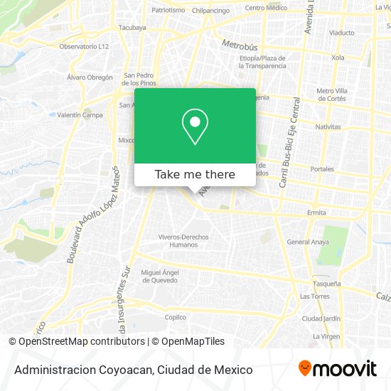 Mapa de Administracion Coyoacan