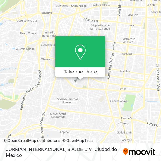 Mapa de JORMAN INTERNACIONAL, S.A. DE C.V.