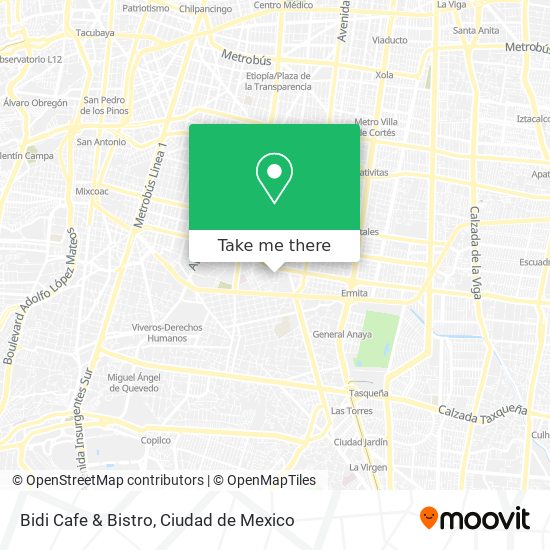 Mapa de Bidi Cafe & Bistro