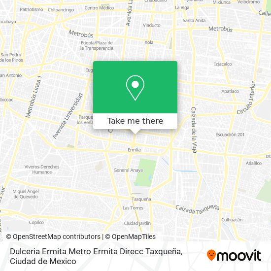 Dulceria Ermita Metro Ermita Direcc Taxqueña map