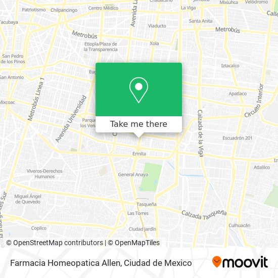 Mapa de Farmacia Homeopatica Allen