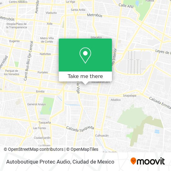 Mapa de Autoboutique Protec Audio