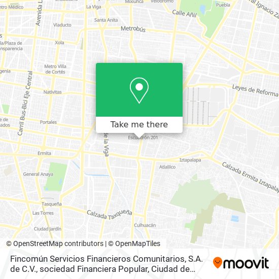 Mapa de Fincomún Servicios Financieros Comunitarios, S.A. de C.V., sociedad Financiera Popular