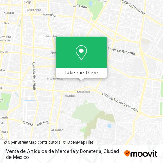 Venta de Articulos de Merceria y Boneteria map