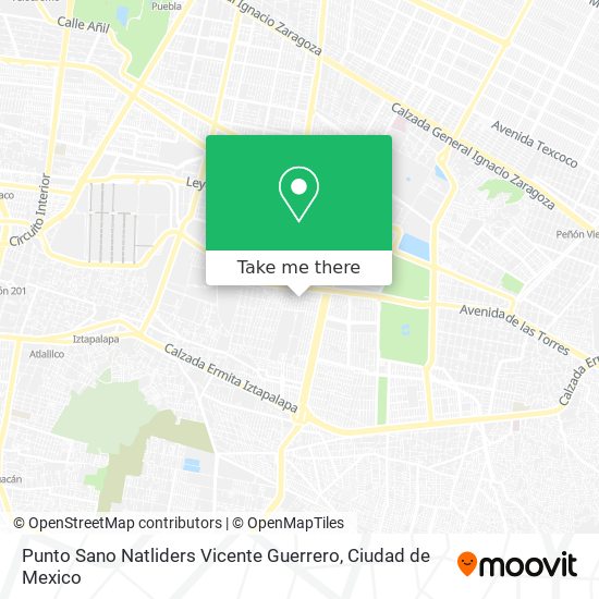 Punto Sano Natliders Vicente Guerrero map