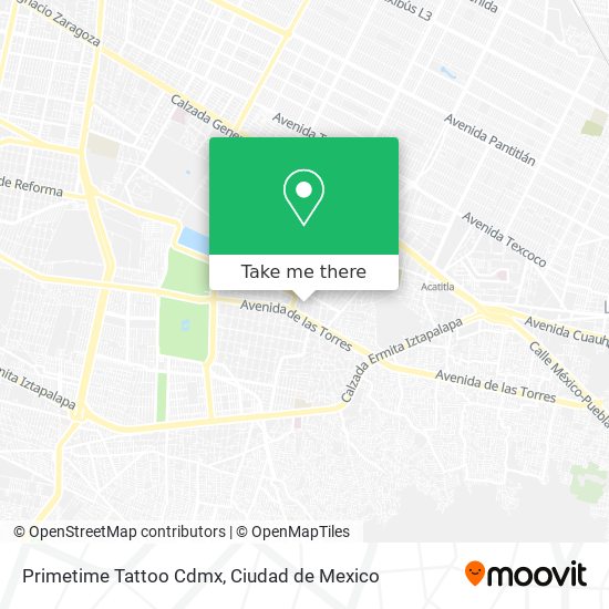 Mapa de Primetime Tattoo Cdmx