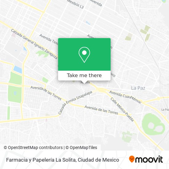 Farmacia y Papelería La Solita map