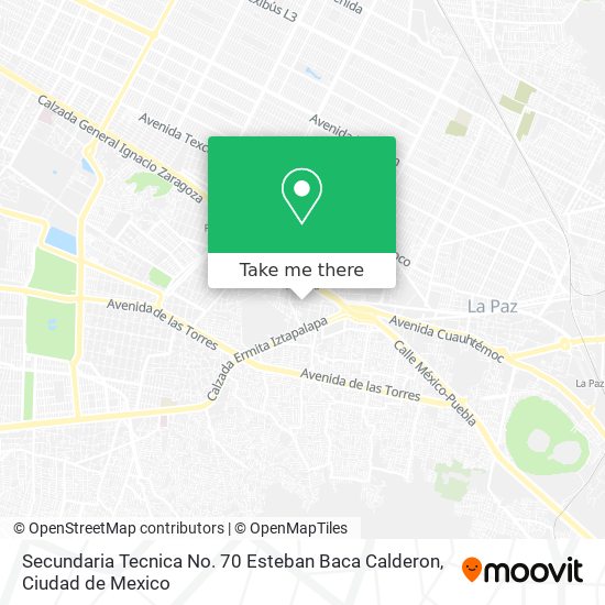 Secundaria Tecnica No. 70 Esteban Baca Calderon map