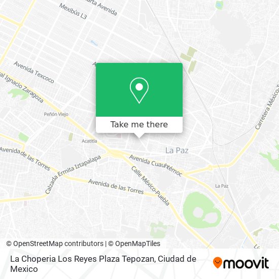 La Choperia Los Reyes Plaza Tepozan map