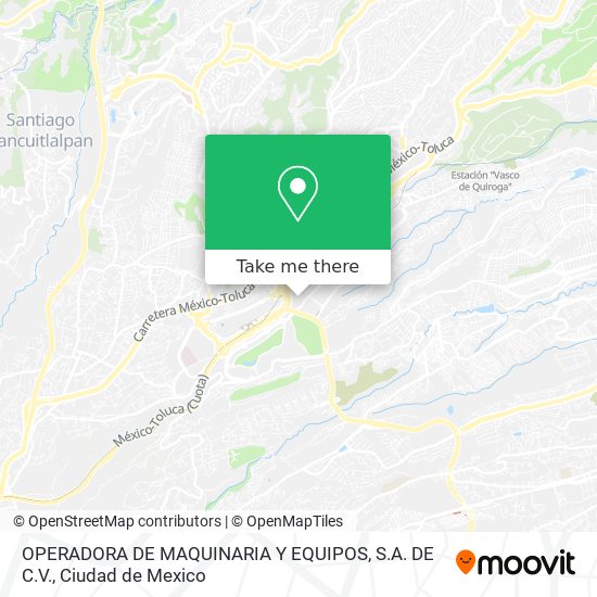 OPERADORA DE MAQUINARIA Y EQUIPOS, S.A. DE C.V. map