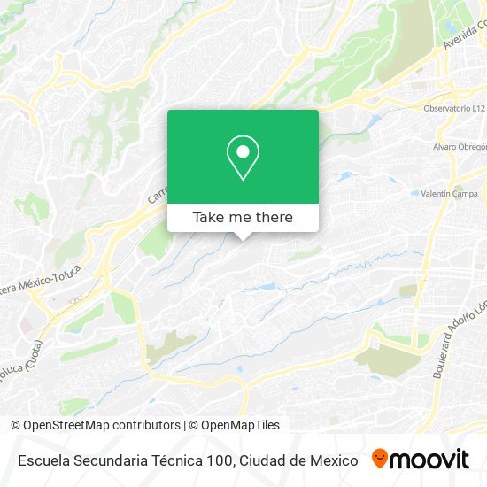 Mapa de Escuela Secundaria Técnica 100