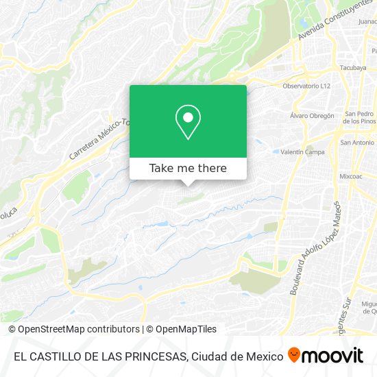 EL CASTILLO DE LAS PRINCESAS map