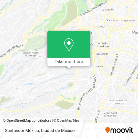 Santander México map