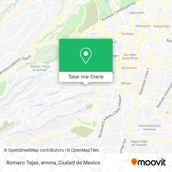 Romero Tejas, emma map
