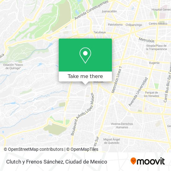 Mapa de Clutch y Frenos Sánchez