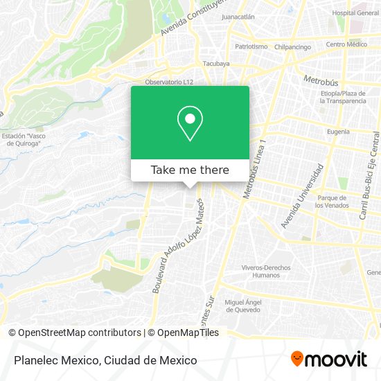 Mapa de Planelec Mexico