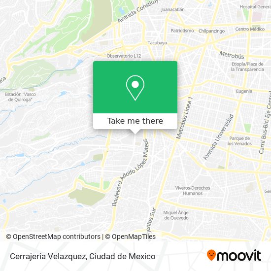 Mapa de Cerrajeria Velazquez