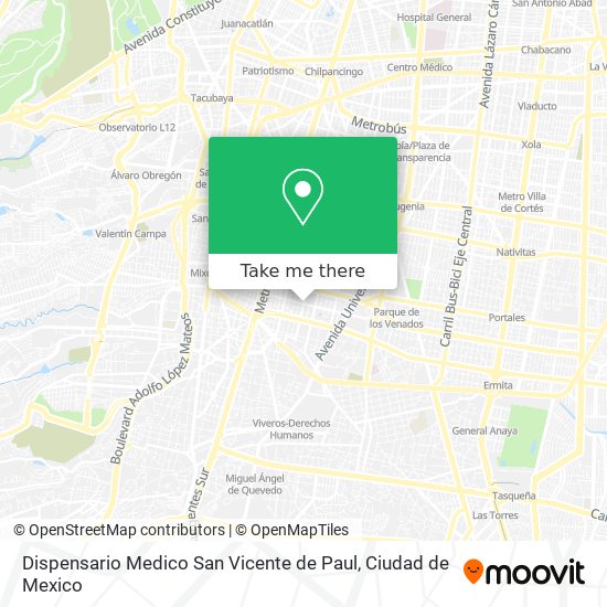 Dispensario Medico San Vicente de Paul map