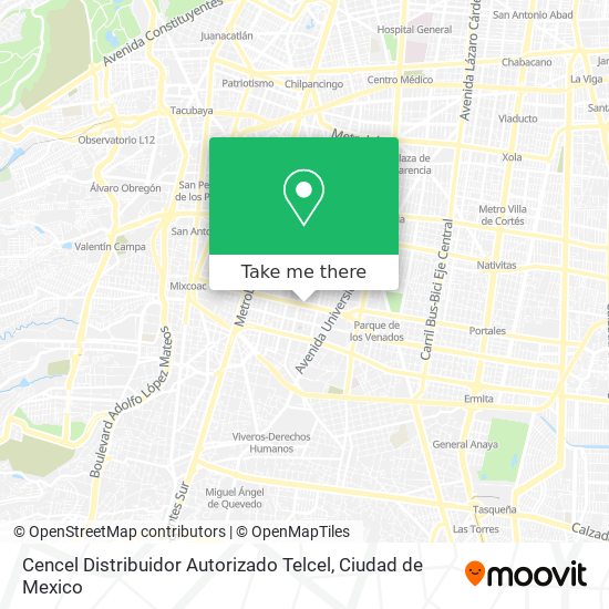 Cencel Distribuidor Autorizado Telcel map