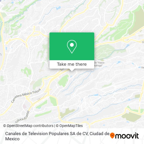 Mapa de Canales de Television Populares SA de CV