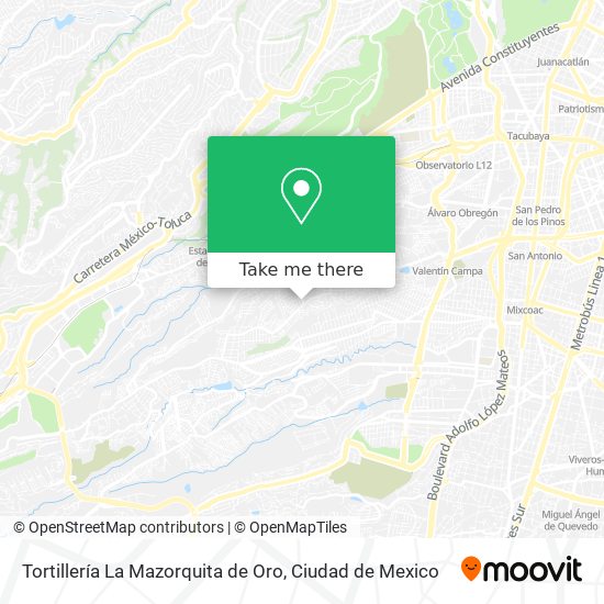 Mapa de Tortillería La Mazorquita de Oro