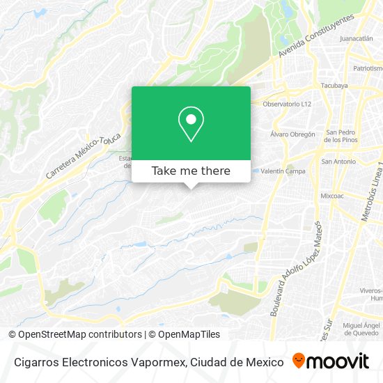 Mapa de Cigarros Electronicos Vapormex