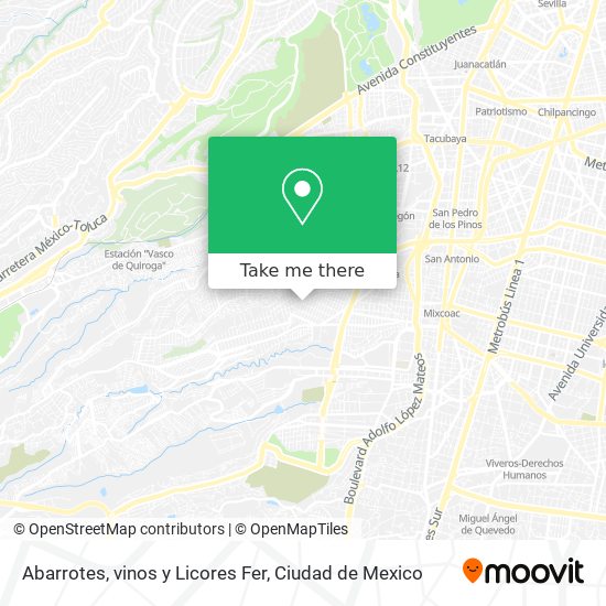 Abarrotes, vinos y Licores Fer map