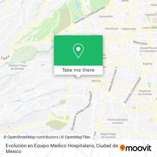 Evolución en Equipo Medico Hospitalario map