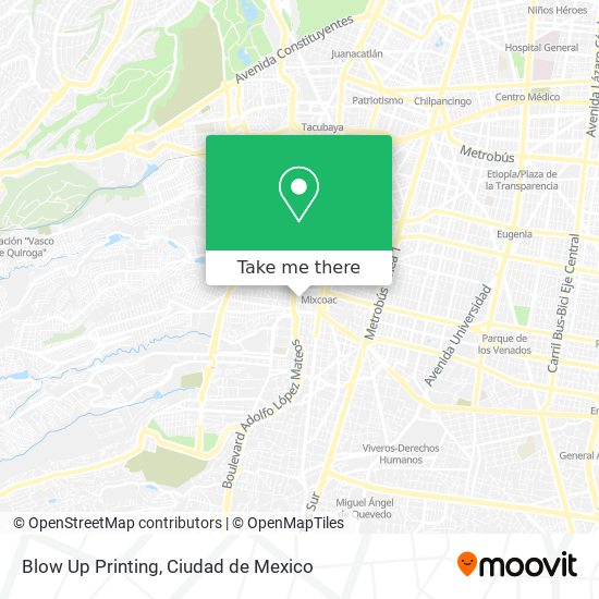 Mapa de Blow Up Printing