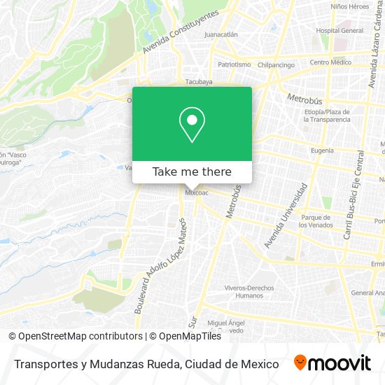 Mapa de Transportes y Mudanzas Rueda