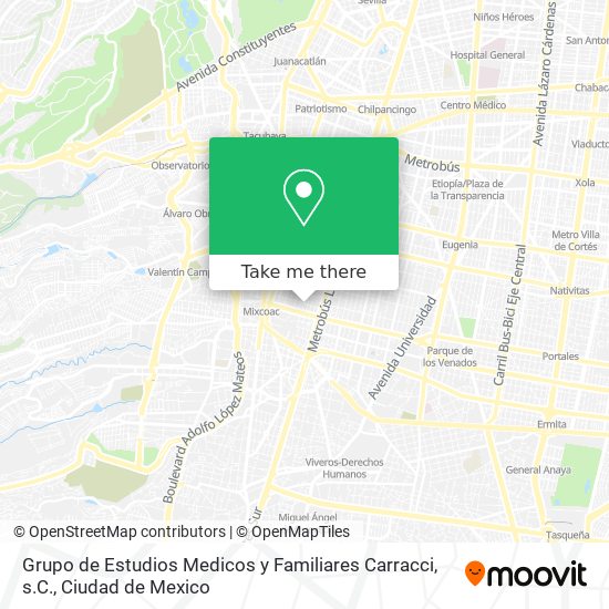 Mapa de Grupo de Estudios Medicos y Familiares Carracci, s.C.