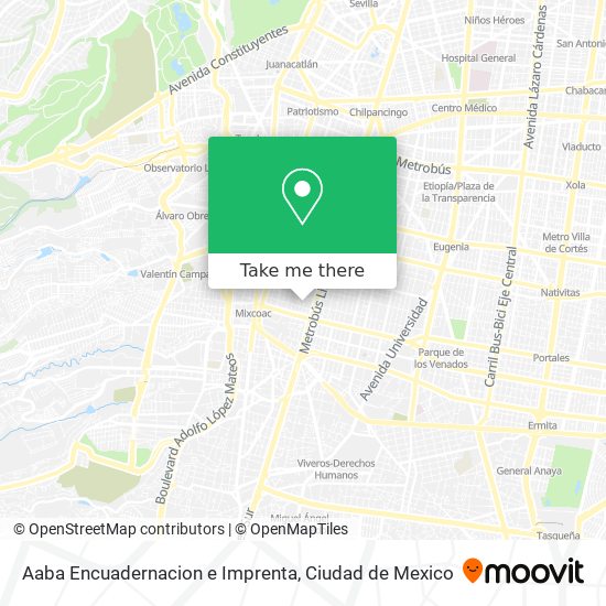 Mapa de Aaba Encuadernacion e Imprenta