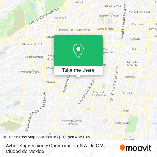 Azber Supervisión y Construcción, S.A. de C.V. map