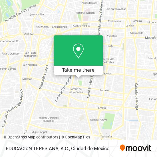EDUCACIóN TERESIANA, A.C. map