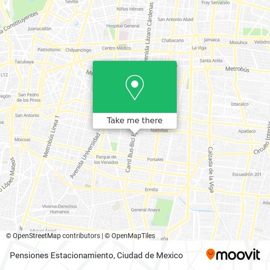 Pensiones Estacionamiento map