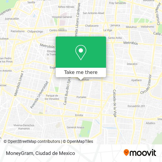 Mapa de MoneyGram