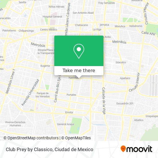 Club Prey by Classico map