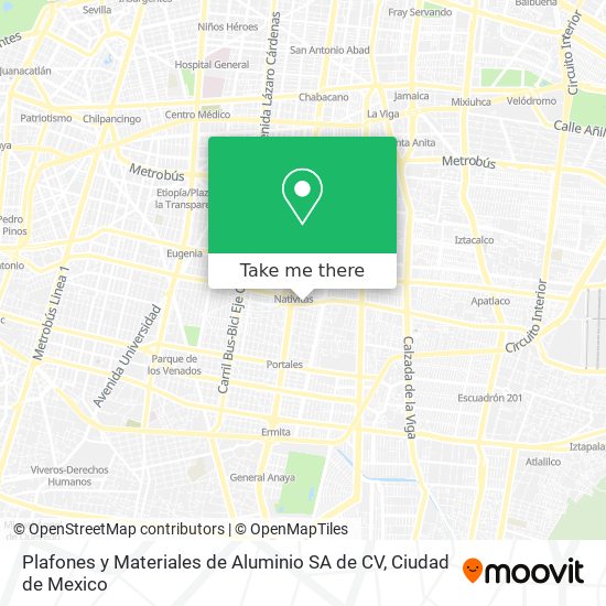 Plafones y Materiales de Aluminio SA de CV map